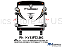 8 Piece 2013.5 Fuzion FW Rear Graphics Kit