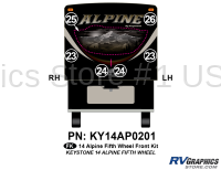 6 Piece 2014 Alpine FW Front Graphics Kit