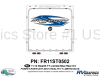1 Piece 2011 Stealth TT Limited Blue Rear Graphics Kit