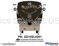 9 Piece 2015 Solitude FW Front Graphics Kit