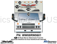 5 Piece 2008 Road Warrior Class C MH Front Graphics Kit