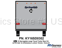 1 Piece 2016 Springdale Lg Travel Trailer Rear Graphics Kit