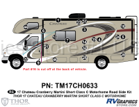 22 Piece 2017 Chateau HD Max Short Version Cranberry Roadside Graphics Kit