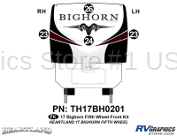 4 Piece 2017 Bighorn FW Front Graphics Kit