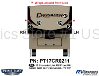 7 Piece 2017 Crusader Lite Fifth Wheel Front Graphics Kit