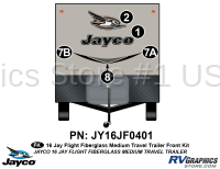 5 Piece 2016 Jayflight Fiberglass Medium TT Front Graphics Kit
