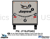 5 Piece 2016 Jayflight Fiberglass Medium TT Rear Graphics Kit