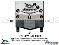 7 Piece 2016 Jayflight Metal Lg TT Front Graphics Kit