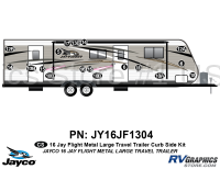 18 Piece 2016 Jayflight Metal Lg TT Curbside Graphics Kit