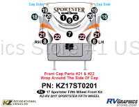 16 Piece 2017 Sportster FW Front Graphics Kit