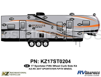 20 Piece 2017 Sportster FW Curbside Graphics Kit