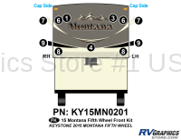 11 Piece 2015 Montana Fifth Wheel Front Graphics Kit