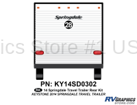 1 Piece 2014 Springdale Travel Trailer Rear Graphics Kit