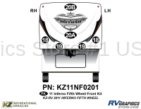 6 Piece 2011 Inferno Fifth Wheel Front Graphics Kit