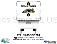 2 Piece 2009 Cedar Creek Fifth Wheel Front Graphics Kit