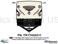 2017 Heritage Glen Hyper-Lyte Travel Trailer Front Graphics Kit