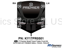 7 Piece 2017 Premier Small Travel Trailer Front Graphics Kit