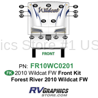 15 Piece 2010 Wildcat Fifth Wheel Front Graphics Kit