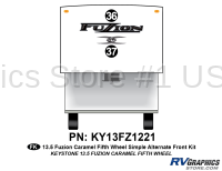 2 Piece ALTERNATE 2013.5 Fuzion FW Front Graphics Kit #2