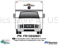 1 Piece 2013 Sunseeker Motorhome Front Graphics Kit