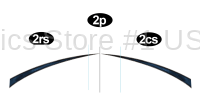  Fwd Mid Print Spike Pair (One left and one right)