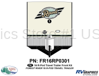 2 Piece 2015 RPOD Travel Trailer Front Graphics Kit