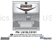 2 Piece 2015 Lance Camper Molded Cap  Front Graphics Kit