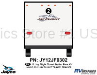 1 Piece 2012 Jay Flight Travel Trailer Rear Graphics Kit