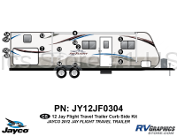 15 Piece 2012 Jay Flight Travel Trailer Curbside Graphics Kit