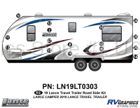 16 Piece 2019 Lance Travel Trailer Roadside Graphics Kit