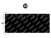 .75" x 8 foot  Black Stripe