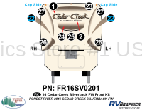 11 Piece 2016 Cedar Creek Silverback Edition Fifth Wheel Front Graphics Kit