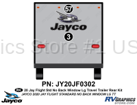 2 Piece 2020 Jay Flight Standard Lg Travel Trailer NO Back Window Rear Graphics Kit