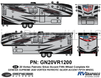 57 Piece 2020 Vortex Patriotic Fifth Wheel Silver Version Complete ...