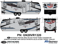 36 Piece 2020 Vortex Patriotic Travel Trailer BLUE Version Complete ...