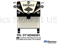8 Piece 2016 Denali Fifth Wheel Front Graphics Kit