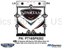 7 Piece 2016 Spartan Fifth Wheel Rear Graphics Kit