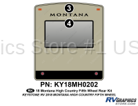 2 Piece 2018 Montana High Country Fifth Wheel Rear Graphics Kit