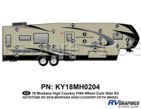 24 Piece 2018 Montana High Country Fifth Wheel Curbside Graphics Kit