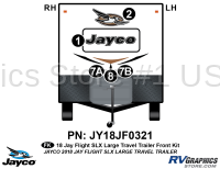 5 Piece 2018 Jay Flight SLX Long Travel Trailer Front Graphics Kit