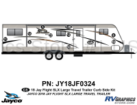 11 Piece 2018 Jay Flight SLX Long Travel Trailer Curbside Graphics Kit