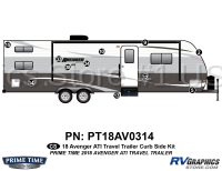11 Piece 2018 Avenger ATI Travel Trailer Curbside Graphics Kit