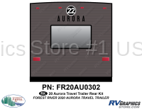 1 Piece 2020 Aurora Travel Trailer Rear Graphics Kit