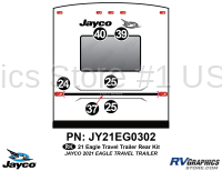 6 Piece 2021 Eagle Travel Trailer Rear Graphics Kit