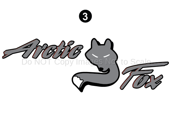 2004 Arctic Fox Horizontal Arctic Fox Logo Decal - RV Graphics Store