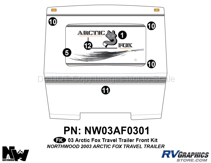 2003 Arctic Fox Large Travel Trailer Front Kit