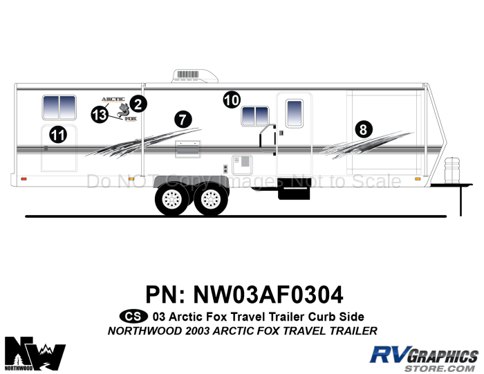 2003 Arctic Fox Large Travel Trailer Right Side Kit