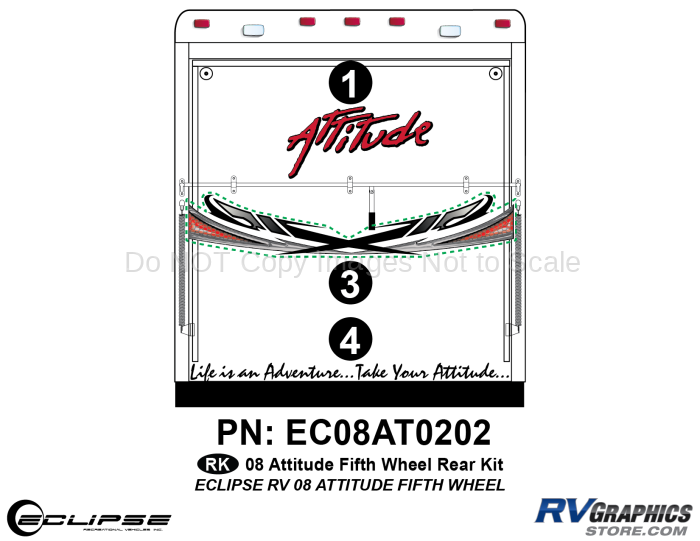 2008 Attitude Fifth Wheel Rear Graphics Kit