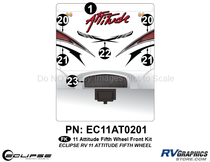 2011 Attitude Fifth Wheel Front Graphics Kit