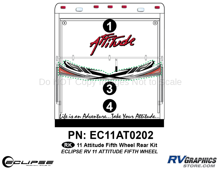 2011 Attitude Fifth Wheel Rear Graphics Kit